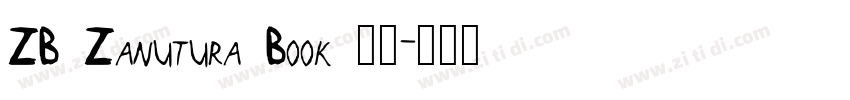 ZB Zanutura Book 粗体字体转换